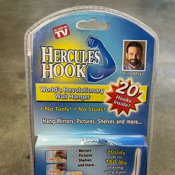 Hercules Hook 20 Pack w Laser Marker As Seen On TV New Sealed NOS - Picture 2 of 6